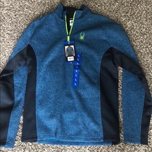 Blue and Green Quater zip Spyder Jacket
